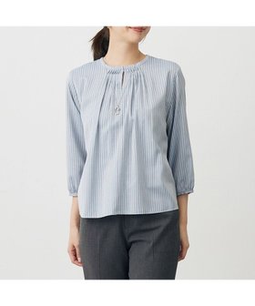 【ジェイ プレス/J.PRESS】のプロビスストライプ&チェック カットソー 人気、トレンドファッション・服の通販 founy(ファニー) ファッション Fashion レディースファッション Fashion for Women トップス・カットソー Cut & Sew Tops シャツ・ブラウス・オフィスカジュアル Elegant Blouses & Button-Ups ロングTシャツ・Tシャツ Longline T-Shirts & Tees カットソー・ベーシックTシャツ Cut-and-Sewn Tops / Stretch Tees & Basics カットソー Cut and Sewn Top ストライプ Stripe, Striped Pattern スリット Slit, Slit Detail センター Center, Center Line チェック Check, Plaid, Tartan フロント Front, Front Design エレガント 上品 Elegant 夏 Summer S/S・春夏 SS, Spring/Summer, Warm Season A/W・秋冬 Autumn/Winter |ID:prp329100004634444