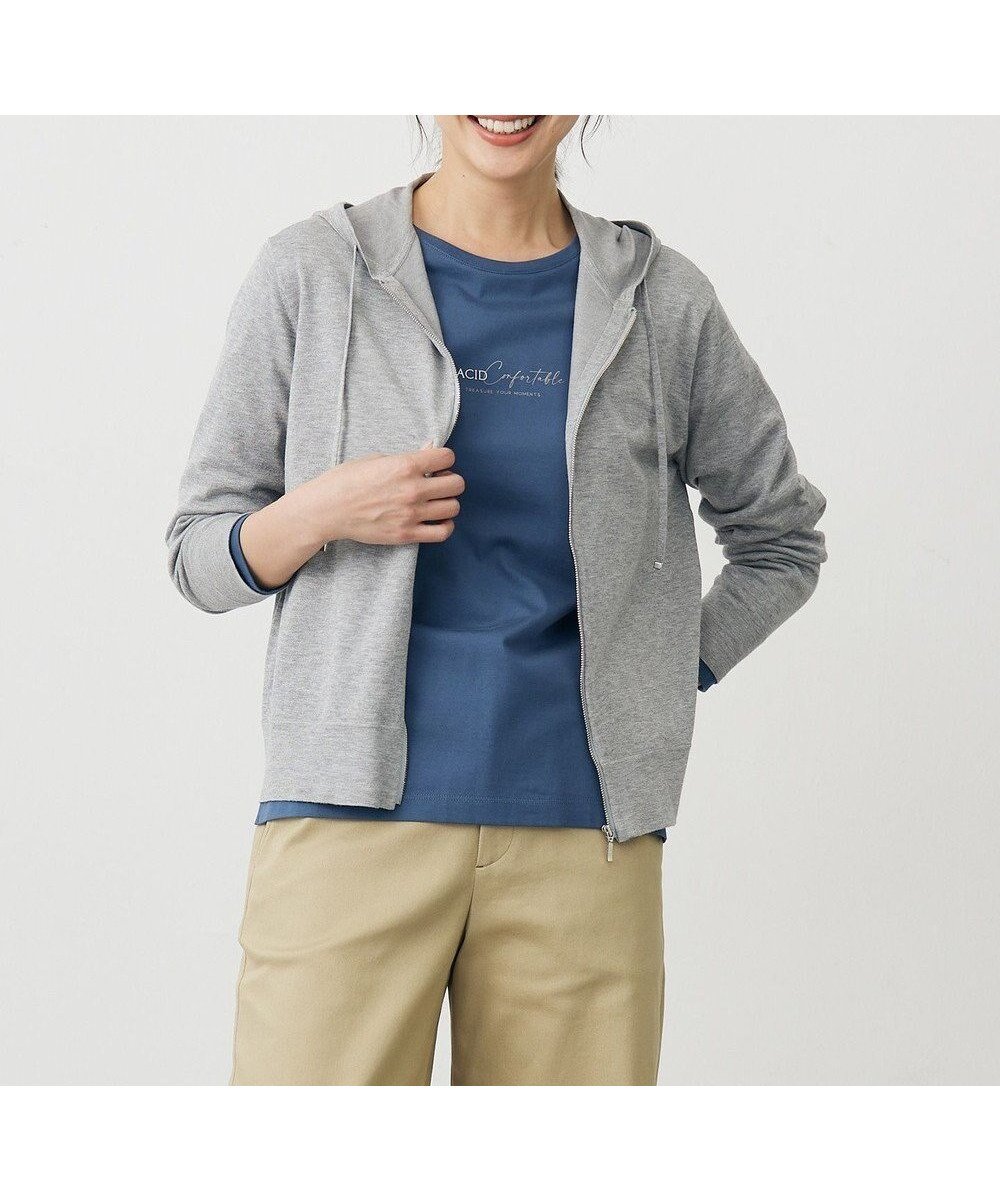 【ジェイ プレス/J.PRESS】のVis/Peスパーク ニット パーカー インテリア・キッズ・メンズ・レディースファッション・服の通販 founy(ファニー) 　ファッション　Fashion　レディースファッション　Fashion for Women　トップス・カットソー　Cut & Sew Tops　ニット　Knit Tops & Sweaters　レディースパーカー・カジュアルフーディー　Casual Hoodies & Sweatshirts　ドレープ　Drape, Draping Fabric　バランス　Balance, Style Balance　パーカー　Hoodie, Parka　A/W・秋冬　Autumn/Winter　トップグレー系|ID: prp329100004634454 ipo3291000000033367106