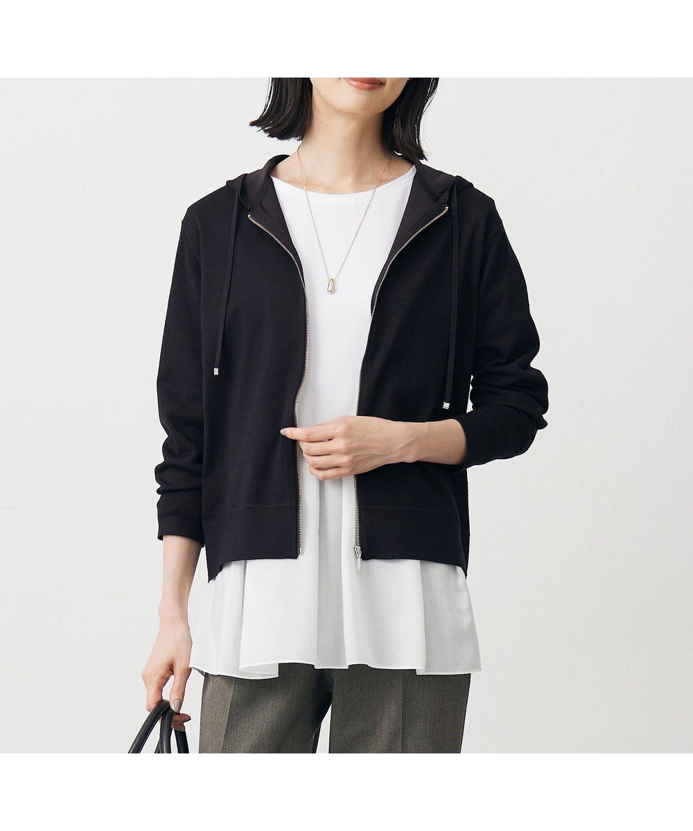 【ジェイ プレス/J.PRESS】のVis/Peスパーク ニット パーカー インテリア・キッズ・メンズ・レディースファッション・服の通販 founy(ファニー) 　ファッション　Fashion　レディースファッション　Fashion for Women　トップス・カットソー　Cut & Sew Tops　ニット　Knit Tops & Sweaters　レディースパーカー・カジュアルフーディー　Casual Hoodies & Sweatshirts　ドレープ　Drape, Draping Fabric　バランス　Balance, Style Balance　パーカー　Hoodie, Parka　A/W・秋冬　Autumn/Winter　ダークブラウン系|ID: prp329100004634454 ipo3291000000033367110