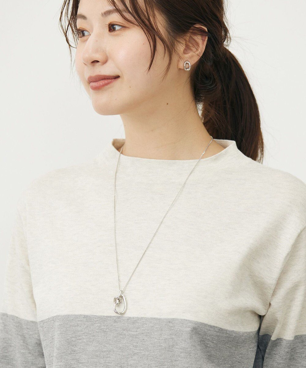【ジェイ プレス/J.PRESS】のノットオーバル ワントップ ネックレス インテリア・キッズ・メンズ・レディースファッション・服の通販 founy(ファニー) 　ファッション　Fashion　レディースファッション　Fashion for Women　ジュエリー　Jewelry　ネックレス　Necklaces & Pendants　アクセサリー　Fashion Accessories　オーバル　Oval Design　シルバー　Silver, Metallic Silver　シンプル　Simple, Minimal　チェーン　Chain, Chain Strap　ネックレス　Necklace, Pendant Necklace　プレート　Plate, Dish　エレガント 上品　Elegant　シルバー系|ID: prp329100004634469 ipo3291000000033367202