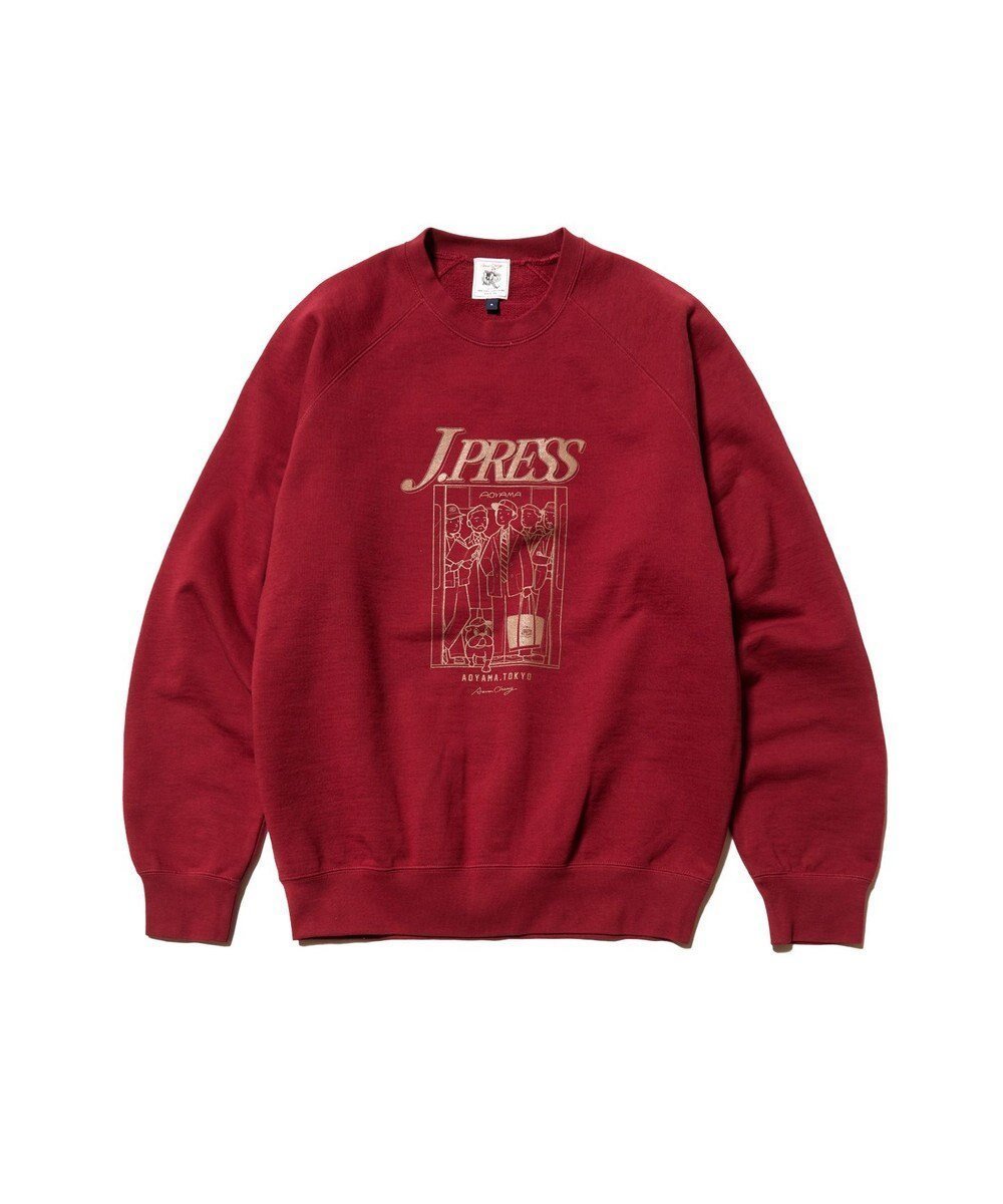 【ジェイ プレス/J.PRESS / MEN】の【AaronChang】【UNISEX】プリントスウェット シャツ インテリア・キッズ・メンズ・レディースファッション・服の通販 founy(ファニー) 　ファッション　Fashion　レディースファッション　Fashion for Women　トップス・カットソー　Cut & Sew Tops　シャツ・ブラウス・オフィスカジュアル　Elegant Blouses & Button-Ups　レディースパーカー・カジュアルフーディー　Casual Hoodies & Sweatshirts　スウェット・クルーネックトップス　Sweatshirts & Crewnecks / Relaxed Fit Sweat Tops　アイビー　Ivy Pattern　アメリカン　American Style　グラフィック　Graphic, Graphic Design　シンプル　Simple, Minimal　ジーンズ　Jeans, Denim Pants　スウェット / スエット　Sweatshirt, Sweatwear　スマート　Smart, Elegant　スラックス　Slacks, Dress Pants　スーピマ　Supima, Premium Cotton　フロント　Front, Front Design　プリント　Print, Printed Pattern　ユニセックス　Unisex, Genderless　A/W・秋冬　Autumn/Winter　新作・新入荷　New Arrivals / New In　ワイン系|ID: prp329100004634480 ipo3291000000033367262