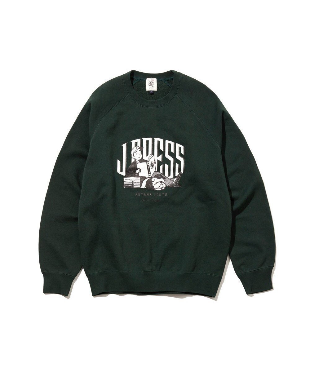 【ジェイ プレス/J.PRESS / MEN】の【AaronChang】【UNISEX】プリントスウェット シャツ インテリア・キッズ・メンズ・レディースファッション・服の通販 founy(ファニー) 　ファッション　Fashion　レディースファッション　Fashion for Women　トップス・カットソー　Cut & Sew Tops　シャツ・ブラウス・オフィスカジュアル　Elegant Blouses & Button-Ups　レディースパーカー・カジュアルフーディー　Casual Hoodies & Sweatshirts　スウェット・クルーネックトップス　Sweatshirts & Crewnecks / Relaxed Fit Sweat Tops　アイビー　Ivy Pattern　アメリカン　American Style　グラフィック　Graphic, Graphic Design　シンプル　Simple, Minimal　ジーンズ　Jeans, Denim Pants　スウェット / スエット　Sweatshirt, Sweatwear　スマート　Smart, Elegant　スラックス　Slacks, Dress Pants　スーピマ　Supima, Premium Cotton　フロント　Front, Front Design　プリント　Print, Printed Pattern　ユニセックス　Unisex, Genderless　A/W・秋冬　Autumn/Winter　新作・新入荷　New Arrivals / New In　グリーン系|ID: prp329100004634480 ipo3291000000033367264