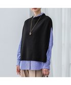 【23区/NIJYUSANKU】の【洗える】コットンリリー モックネックニットベスト ブラック系|ID: prp329100004634488 ipo3291000000033597406