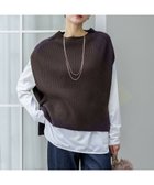 【23区/NIJYUSANKU】の【洗える】コットンリリー モックネックニットベスト ダークブラウン系|ID: prp329100004634488 ipo3291000000033597409