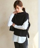 【23区/NIJYUSANKU】の【洗える】コットンリリー モックネックニットベスト ブラック系|ID: prp329100004634488 ipo3291000000033819114