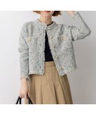 【23区/NIJYUSANKU】の【見上愛さん着用/新色追加/GLOW掲載】ツイード ニット ジャケット スカイブルーミックス|ID: prp329100004634495 ipo3291000000035297189