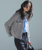 【23区/NIJYUSANKU】の【見上愛さん着用/新色追加/VERY掲載】ツイード ニット ジャケット ライトグレーミックス|ID: prp329100004634495 ipo3291000000035996161