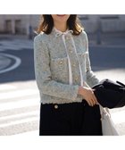 【23区/NIJYUSANKU】の【見上愛さん着用/新色追加/VERY掲載】ツイード ニット ジャケット スカイブルーミックス|ID: prp329100004634495 ipo3291000000036532916