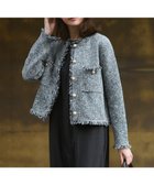 【23区/NIJYUSANKU】の【見上愛さん着用/新色追加/VERY掲載】ツイード ニット ジャケット ブルーミックス|ID: prp329100004634495 ipo3291000000036532925