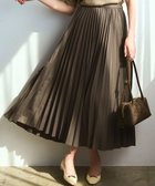 【23区/NIJYUSANKU】の【洗える】パウダリータイプライター プリーツ スカート カーキ系|ID: prp329100004634500 ipo3291000000033599266