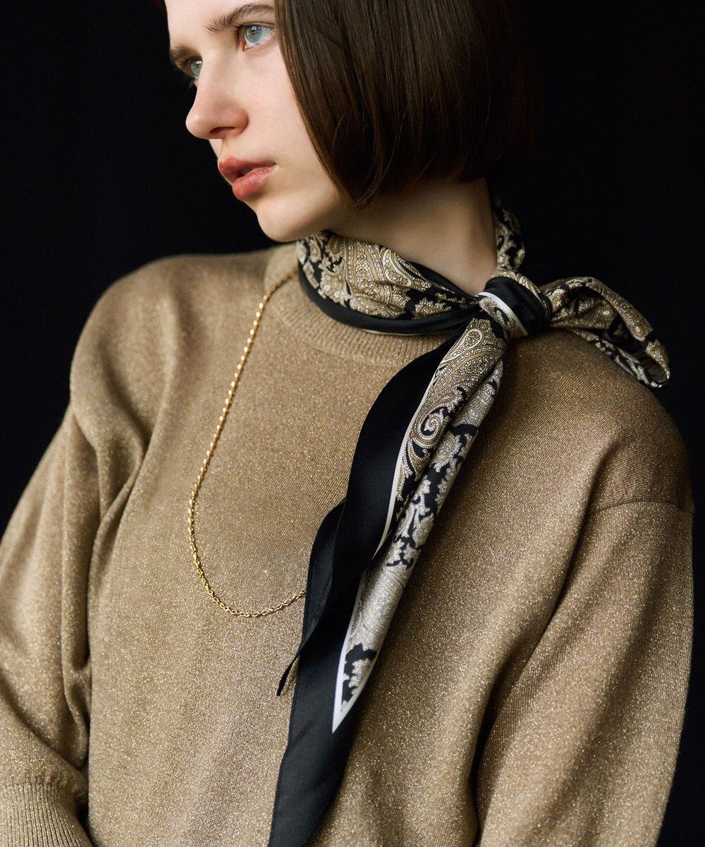 【23区/NIJYUSANKU】の【BAILA11月号掲載】Ratti ヴィンテージペイズリープリント スカーフ インテリア・キッズ・メンズ・レディースファッション・服の通販 founy(ファニー) 　雑誌掲載アイテム　Magazine Picks & Fashion Features　ファッション雑誌　Fashion Magazines　バイラ　BAILA　ファッション　Fashion　レディースファッション　Fashion for Women　アクセサリー　Fashion Accessories　イタリア　Italy　エレガント 上品　Elegant　11月号　November Issue　シルク　Silk, 100% Silk　ジャカード／ジャガード　Jacquard, Woven Pattern　スカーフ　Scarf, Neckwear　雑誌　Magazine, Fashion Magazine　トレンド　Trend, Trending Now　バンダナ　Bandana, Head Scarf　プリント　Print, Printed Pattern　ペイズリー　Paisley, Ethnic Pattern　モチーフ　Motif, Design Theme　モノトーン　Monotone, Black and White　A/W・秋冬　Autumn/Winter　冬　Winter / This Winter　2025年　2025　2025-2026秋冬・A/W　Autumn/Winter 2025–26 AW25–26　モノトーンプリント|ID: prp329100004634504 ipo3291000000034270831