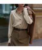 【23区/NIJYUSANKU】の【見上愛さん着用/Oggi10月号掲載/洗える】スエーディーサテン シャツ ベージュ系|ID: prp329100004634509 ipo3291000000035545457