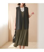 【23区/NIJYUSANKU】の【洗える】スエーディーサテン キャミソール ワンピース カーキ系|ID: prp329100004634511 ipo3291000000033494605