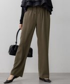 【23区/NIJYUSANKU】の【洗える】スエーディーサテン ワイド パンツ カーキ系|ID: prp329100004634514 ipo3291000000033367465