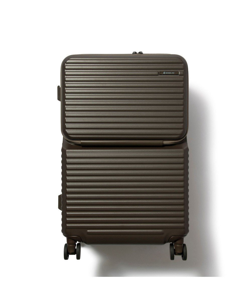 【エースバッグズアンドラゲッジ/ACE BAGS & LUGGAGE】のEDGELINK クルーズボックス スーツケース 64L 05803 エッジリンク インテリア・キッズ・メンズ・レディースファッション・服の通販 founy(ファニー) 　ファッション　Fashion　レディースファッション　Fashion for Women　スーツ　Business Suits & Workwear　クッション　Cushion, Throw Pillow　シンプル　Simple, Minimal　スマート　Smart, Elegant　トレンド　Trend, Trending Now　フロント　Front, Front Design　ボックス　Boxy, Box Shape　ポケット　Pocket, Pocket Detail　メッシュ　Mesh, Net Fabric　再入荷　Restock / Back in Stock　旅行　Travel　スーツケース キャリーケース　Suitcase / Carry Case　チョコレート|ID: prp329100004634518 ipo3291000000033367501