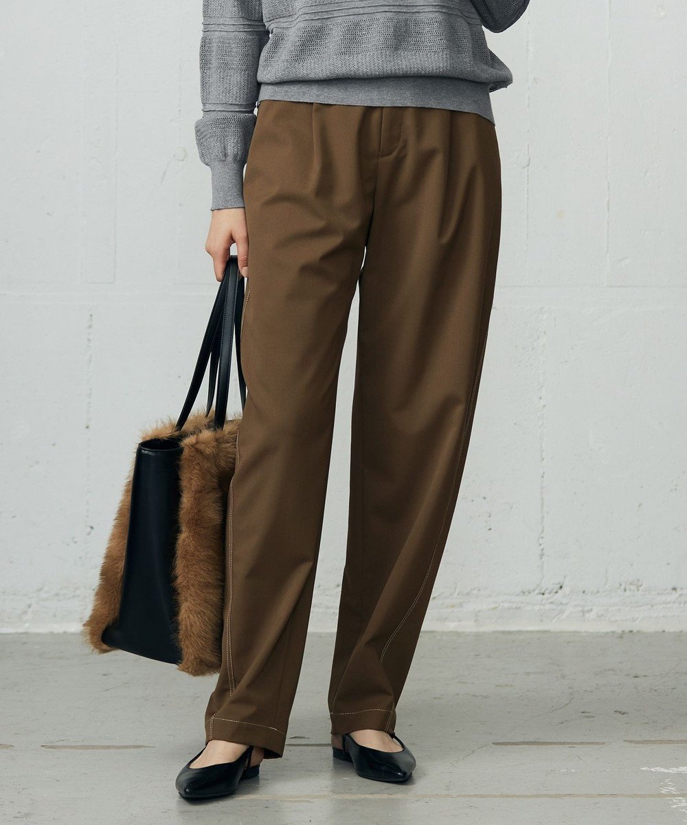 【自由区/JIYU-KU】の【洗える】デニムライクツイルカーブテーパード パンツ 人気、トレンドファッション・服の通販 founy(ファニー) 　ファッション　Fashion　レディースファッション　Fashion for Women　パンツ　Pants & Trousers　トレンド　Trend, Trending Now　フィット　Fit, Slim Fit　フォルム　Silhouette, Form　洗える　Machine Washable　A/W・秋冬　Autumn/Winter　 other-1|ID: prp329100004634524 ipo3291000000033367546