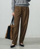 【自由区/JIYU-KU】の【洗える】デニムライクツイルカーブテーパード パンツ ブラウン|ID: prp329100004634524 ipo3291000000033367549