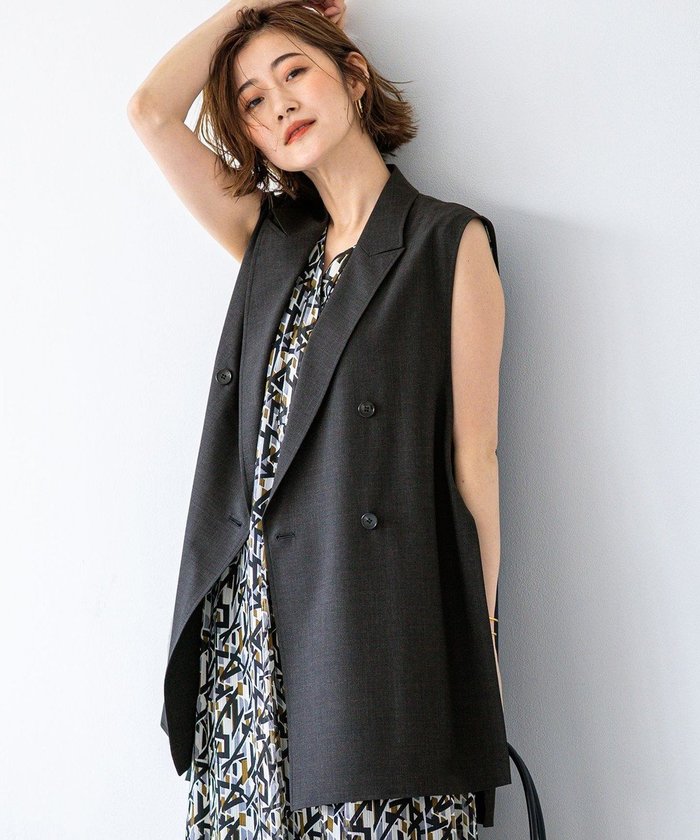 【23区/NIJYUSANKU】の【洗える】TWマットクロス テーラード ジレ インテリア・キッズ・メンズ・レディースファッション・服の通販 founy(ファニー) https://founy.com/ ファッション Fashion レディースファッション Fashion for Women アウター Coat / Outerwear Collection レディースジャケット・軽アウター Jackets 洗える Machine Washable クラシカル Classical, Vintage-Inspired ジャケット Jacket, Outerwear ストレッチ Stretch, Stretchy Fabric テーラード Tailored, Tailored Fit 定番 Standard, Basic Item A/W・秋冬 Autumn/Winter 冬 Winter / This Winter S/S・春夏 SS, Spring/Summer, Warm Season 夏 Summer エレガント 上品 Elegant 2025年 2025 2025-2026秋冬・A/W Autumn/Winter 2025–26 AW25–26 |ID: prp329100004634528 ipo3291000000035626789