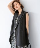 【23区/NIJYUSANKU】の【洗える】TWマットクロス テーラード ジレ チャコール系|ID: prp329100004634528 ipo3291000000035626791