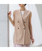 【23区/NIJYUSANKU】の【洗える】TWマットクロス テーラード ジレ キャメル系|ID: prp329100004634528 ipo3291000000035626793