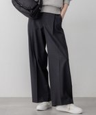 【23区/NIJYUSANKU】の【洗える】TWマットクロス タック ワイド パンツ チャコール系|ID: prp329100004634534 ipo3291000000033367609