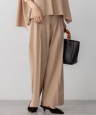 【23区/NIJYUSANKU】の【洗える】TWマットクロス タック ワイド パンツ キャメル系|ID: prp329100004634534 ipo3291000000033367610