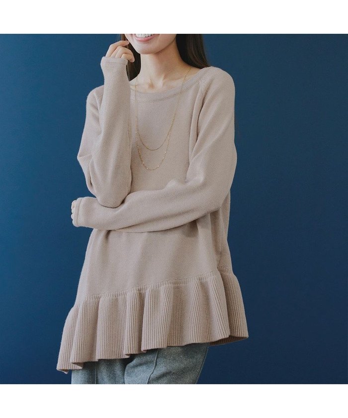 【ティアクラッセ/Tiaclasse】の【洗える】ななめフリルニットプルオーバー インテリア・キッズ・メンズ・レディースファッション・服の通販 founy(ファニー) https://founy.com/ ファッション Fashion レディースファッション Fashion for Women トップス・カットソー Cut & Sew Tops ニット Knit Tops & Sweaters カジュアルプルオーバー・ニットトップス Pullovers & Knit Tops / Casual Pullovers アクセサリー Fashion Accessories アシンメトリー Asymmetrical Style 洗える Machine Washable 秋 Autumn シューズ Shoes, Footwear セーター Sweater, Knitwear チュニック Tunic, Long Top トレンド Trend, Trending Now 長袖 Long Sleeve, Full Sleeve フリル Frill, Ruffle フレア Flare, Flared ポケット Pocket, Pocket Detail 無地 Plain, Solid Color ラウンド Round, Round Neck リブニット Rib Knit, Ribbed Knit 冬 Winter / This Winter A/W・秋冬 Autumn/Winter 再入荷 Restock / Back in Stock エレガント 上品 Elegant 新作・新入荷 New Arrivals / New In |ID: prp329100004634748 ipo3291000000033660547