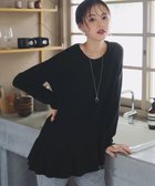 【ティアクラッセ/Tiaclasse】の【洗える】ななめフリルニットプルオーバー ブラック|ID: prp329100004634748 ipo3291000000033660551