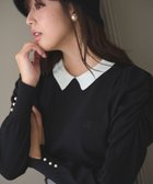 【フェルゥ/Feroux】の配色襟パワショル ニット ブラック系|ID: prp329100004634756 ipo3291000000034484651