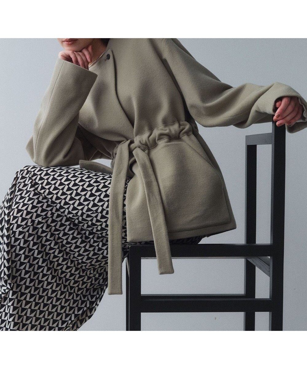 【ベイジ,/BEIGE,】のLABBOCK / ウール混2WAYショートコート インテリア・キッズ・メンズ・レディースファッション・服の通販 founy(ファニー) ファッション Fashion レディースファッション Fashion for Women アウター Coat / Outerwear Collection コート・ロングコート・ピーコート Long Coats, Peacoats & More レディースジャケット・軽アウター Jackets ショート Short, Short Length ジャケット Jacket, Outerwear タイトスカート Pencil Skirt, Tight Skirt リボン Ribbon, Bow ロング Long, Long-Length ワイド Wide, Wide Fit A/W・秋冬 Autumn/Winter L.Khaki|ID: prp329100004634763 ipo3291000000035824527