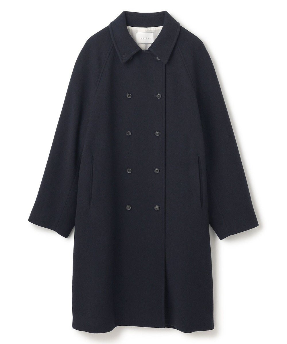 【ベイジ,/BEIGE,】のLABBOCK / ウール混ラグランステンカラーコート インテリア・キッズ・メンズ・レディースファッション・服の通販 founy(ファニー) 　ファッション　Fashion　レディースファッション　Fashion for Women　アウター　Coat / Outerwear Collection　コート・ロングコート・ピーコート　Long Coats, Peacoats & More　レディースジャケット・軽アウター　Jackets　ジャケット　Jacket, Outerwear　ストレート　Straight, Straight Cut　スリーブ　Sleeve, Long Sleeve / Short Sleeve　ダウン　Down, Puffer　ダブル　Double, Double-Breasted　ロング　Long, Long-Length　A/W・秋冬　Autumn/Winter　Navy|ID: prp329100004634766 ipo3291000000033371537