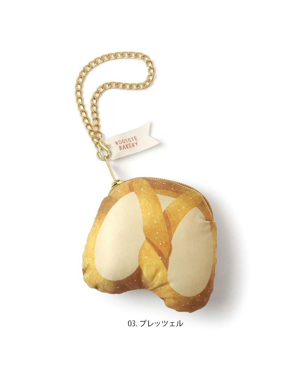 【ルートート/ROOTOTE】の0131 RTふかふかパンポーチ&ショッパー【企画デザイン2時×イラストレーター・つゆこ×ROOTOTE】 インテリア・キッズ・メンズ・レディースファッション・服の通販 founy(ファニー) 　ファッション　Fashion　レディースファッション　Fashion for Women　バッグ　Bags　ポーチ&ミニバッグ　Pouches & Mini Bags　イラスト　Illustration　カメラ　Camera Accessories　コンパクト　Compact, Small Size　スマホ　Smartphone, Mobile Device　チェーン　Chain, Chain Strap　チャーム　Charm, Pendant　時計　Watch, Wristwatch　プリント　Print, Printed Pattern　ポケット　Pocket, Pocket Detail　ポーチ　Pouch, Small Case　リボン　Ribbon, Bow　ギフト プレゼント　Gift / Present　新作・新入荷　New Arrivals / New In　03:プレッツェル|ID: prp329100004634770 ipo3291000000034247858
