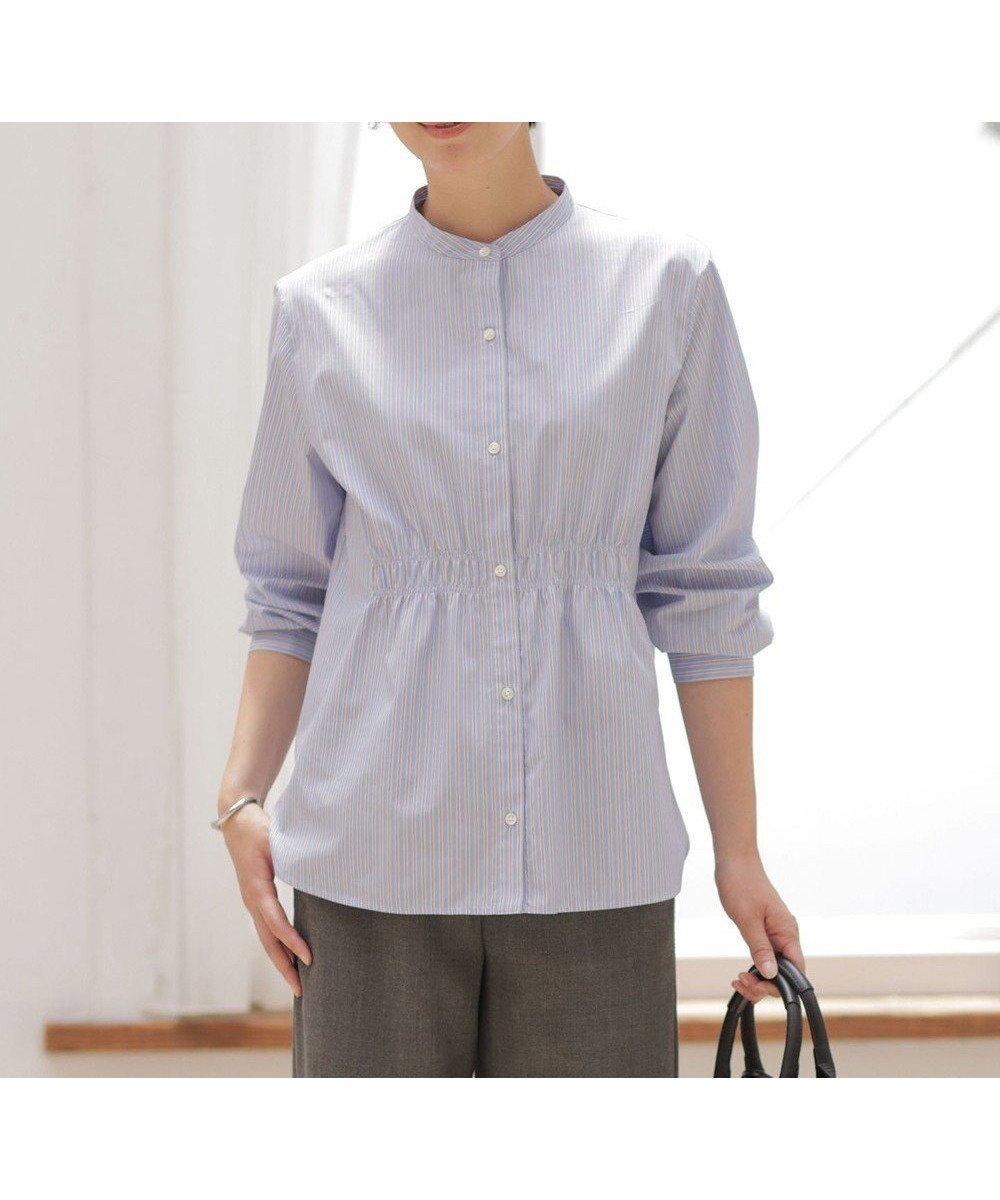 【ジェイ プレス/J.PRESS】の【WEB限定】ストライプ シャーリング ブラウス 人気、トレンドファッション・服の通販 founy(ファニー) 　ファッション　Fashion　レディースファッション　Fashion for Women　トップス・カットソー　Cut & Sew Tops　シャツ・ブラウス・オフィスカジュアル　Elegant Blouses & Button-Ups　イエロー　Yellow　シャーリング　Shirring, Ruched　ストライプ　Stripe, Striped Pattern　羽織　Haori, Light Jacket　ミックス　Mix, Mixed Style　A/W・秋冬　Autumn/Winter　S/S・春夏　SS, Spring/Summer, Warm Season　夏　Summer　 other-1|ID: prp329100004634772 ipo3291000000033819947