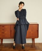 【ハッシュニュアンス/#Newans】の【撥水/マシンウォッシャブル】クリオネシルエットコンビドレス ネイビー|ID: prp329100004635411 ipo3291000000033383966