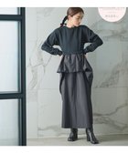 【ハッシュニュアンス/#Newans】の【撥水/マシンウォッシャブル】クリオネシルエットコンビドレス ブラック|ID: prp329100004635411 ipo3291000000033383968