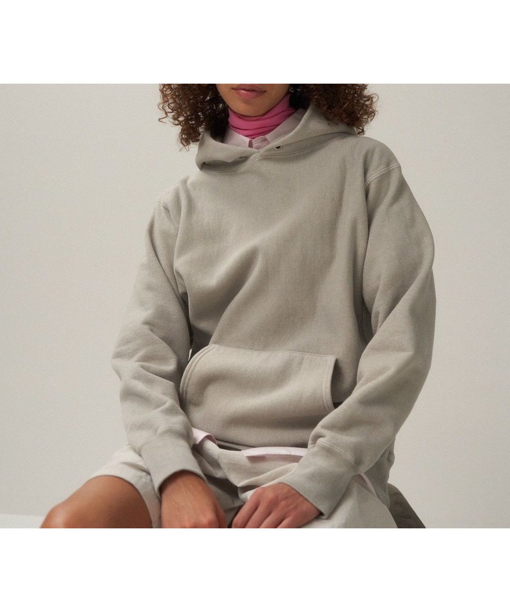 【エイトン/ATON】のNATURAL DYED URAKE フーディー - UNISEX インテリア・キッズ・メンズ・レディースファッション・服の通販 founy(ファニー) 　ファッション　Fashion　レディースファッション　Fashion for Women　トップス・カットソー　Cut & Sew Tops　レディースパーカー・カジュアルフーディー　Casual Hoodies & Sweatshirts　トライアングル　Triangle, Triangular Shape　定番　Standard, Basic Item　パーカー　Hoodie, Parka　ベルベット　Velvet, Velvety　ユニセックス　Unisex, Genderless　A/W・秋冬　Autumn/Winter　S/S・春夏　SS, Spring/Summer, Warm Season　再入荷　Restock / Back in Stock　夏　Summer　GRAY|ID: prp329100004635435 ipo3291000000033384167