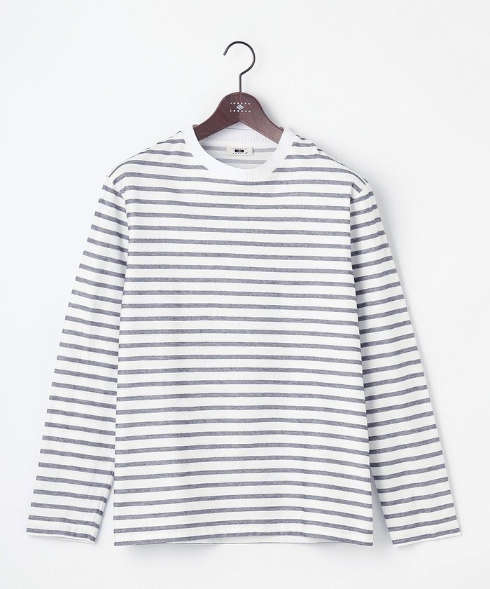 【ジョセフ アブード/JOSEPH ABBOUD / MEN】の【オーガニックコットン使用】インレーボーダー Tシャツ インテリア・キッズ・メンズ・レディースファッション・服の通販 founy(ファニー) https://founy.com/ ファッション Fashion メンズファッション Fashion for Men トップス・カットソー Cut & Sew Tops メンズシャツ Shirts インナー Innerwear オーガニック Organic Cotton カットソー Cut and Sewn Top ジャケット Jacket, Outerwear ボーダー Border, Stripe エレガント 上品 Elegant 夏 Summer 春 Spring S/S・春夏 SS, Spring/Summer, Warm Season |ID: prp329100004635439 ipo3291000000033463260