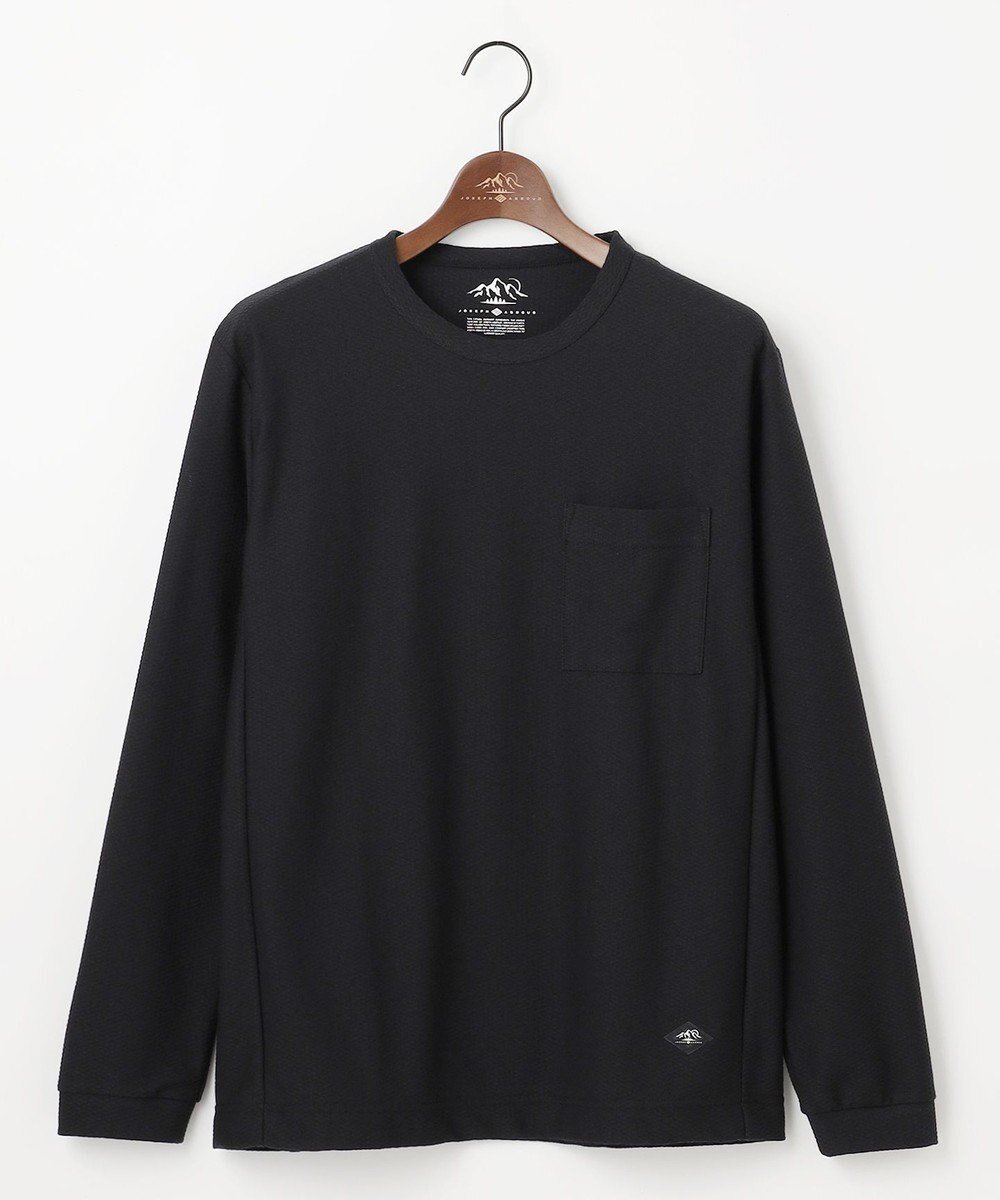 【ジョセフ アブード マウンテン/JOSEPH ABBOUD MOUNTAIN / MEN】の【MADE IN JAPAN/吸水速乾】ダイヤモンドワッフル 長袖 アウトドア Tシャツ インテリア・キッズ・メンズ・レディースファッション・服の通販 founy(ファニー) 　ファッション　Fashion　メンズファッション　Fashion for Men　トップス・カットソー　Cut & Sew Tops　メンズシャツ　Shirts　アウトドア　Outdoor Clothing　インナー　Innerwear　カットソー　Cut and Sewn Top　吸水　Absorbent, Quick-Dry　スマート　Smart, Elegant　ダイヤモンド　Diamond, Brilliant Cut　長袖　Long Sleeve, Full Sleeve　モチーフ　Motif, Design Theme　リラックス　Relax, Relaxed Fit　ワッフル　Waffle, Waffle Knit　A/W・秋冬　Autumn/Winter　おすすめ　Recommended / Our Picks　日本製　Made In Japan　ブラック系|ID: prp329100004635442 ipo3291000000033451210
