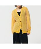 【グレース コンチネンタル/GRACE CONTINENTAL】のオーバーチュールニットカーディガン 人気、トレンドファッション・服の通販 founy(ファニー) ファッション Fashion レディースファッション Fashion for Women トップス・カットソー Cut & Sew Tops ニット Knit Tops & Sweaters カーディガン・羽織り Layered Style Cardigans イエロー Yellow カーディガン Cardigan, Knitwear シアー Sheer, See-Through チュール Tulip, Tulip Motif トレンド Trend, Trending Now リラックス Relax, Relaxed Fit A/W・秋冬 Autumn/Winter thumbnail イエロー|ID: prp329100004635459 ipo3291000000033682517
