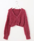 【フェルゥ/Feroux】の【洗える】シャギーショート カーディガン レッド系|ID: prp329100004635478 ipo3291000000033529837