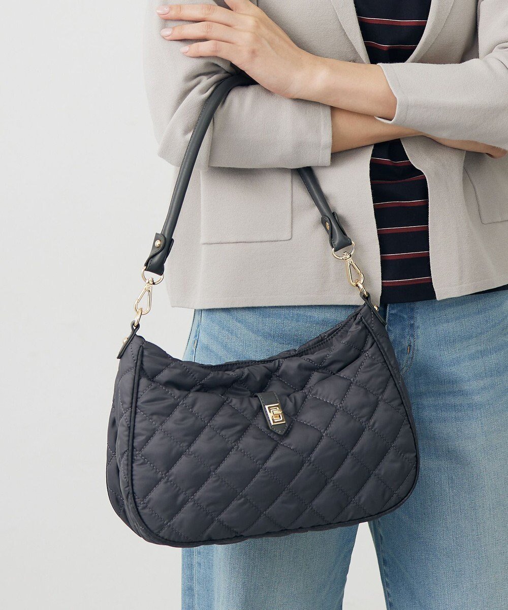 【ジェイ プレス/J.PRESS】の【2way】ボンディングキルト ショルダー バッグ インテリア・キッズ・メンズ・レディースファッション・服の通販 founy(ファニー) 　ファッション　Fashion　レディースファッション　Fashion for Women　バッグ　Bags　エレガント 上品　Elegant　キルト　Quilt, Quilted Fabric　ショルダー　Shoulder, Shoulder Strap　スマホ　Smartphone, Mobile Device　タフタ　Taffeta, Structured Fabric　フロント　Front, Front Design　ボンディング　Bonding, Bonded Fabric　ポケット　Pocket, Pocket Detail　軽量　Lightweight, Ultra Light　スレート系|ID: prp329100004635500 ipo3291000000033385592