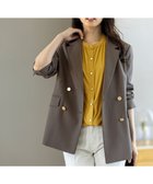 【エニィ スィス/any SiS】の【UVカット・アンチピリング・洗える】ウーステッドエステル テーラードジャケット モカグレー|ID: prp329100004635510 ipo3291000000033385662