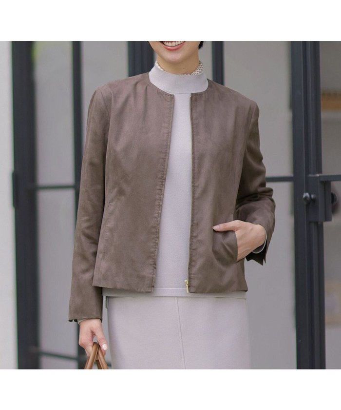 【ジェイ プレス/J.PRESS】のライトマイクロスエード ブルゾン インテリア・キッズ・メンズ・レディースファッション・服の通販 founy(ファニー) https://founy.com/ ファッション Fashion レディースファッション Fashion for Women アウター Coat / Outerwear Collection レディースジャケット・軽アウター Jackets ブルゾンジャケット・スポーティアウター Blouson Jackets シンプル Simple, Minimal ジャケット Jacket, Outerwear なめらか Smooth, Silky Texture ハンド Hand, Handmade ブルゾン Blouson, Bomber Jacket ポケット Pocket, Pocket Detail A/W・秋冬 Autumn/Winter エレガント 上品 Elegant |ID: prp329100004636051 ipo3291000000034084934