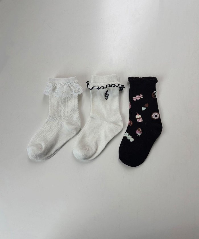 【エニィ/ANY / KIDS】の【3点セット】ソックス (ガーリー音符) インテリア・キッズ・メンズ・レディースファッション・服の通販 founy(ファニー) https://founy.com/ ファッション Fashion キッズファッション Fashion for Kids ガーリー Girly, Feminine Style スマホ Smartphone, Mobile Device ソックス Socks, Hosiery 人気 Popular, Best Seller 無地 Plain, Solid Color レース Lace, Lace Fabric ワンポイント One Point, Statement Accent 再入荷 Restock / Back in Stock エレガント 上品 Elegant |ID: prp329100004636071 ipo3291000000033873186