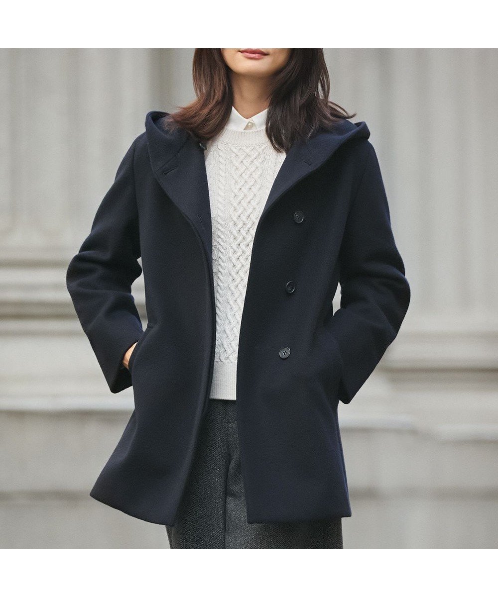 【ジェイ プレス/J.PRESS】のショートビーバー フーデット コート インテリア・キッズ・メンズ・レディースファッション・服の通販 founy(ファニー) 　ファッション　Fashion　レディースファッション　Fashion for Women　アウター　Coat / Outerwear Collection　コート・ロングコート・ピーコート　Long Coats, Peacoats & More　レディースジャケット・軽アウター　Jackets　アシンメトリー　Asymmetrical Style　ショート　Short, Short Length　ジャケット　Jacket, Outerwear　ポケット　Pocket, Pocket Detail　ミドル　Middle Length, Mid Height　冬　Winter / This Winter　A/W・秋冬　Autumn/Winter　エレガント 上品　Elegant　ネイビー系|ID: prp329100004636195 ipo3291000000033640925
