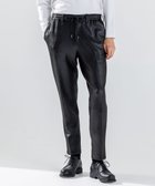 【ジョゼフ オム/JOSEPH HOMME / MEN】の新素材【ストレッチ/光沢感】レザーライクジャージードロスト付きテーパードパンツ / PEGG CONVERTIBLE ブラック系|ID: prp329100004636836 ipo3291000000033408742