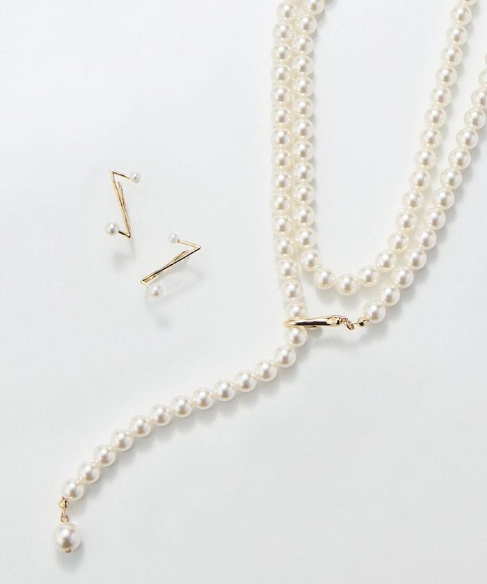 【フィービィー/phoebe】の【セレモニーセット】パールフックロングラリエットネックレス×2wayシンボリックラインピアス イヤリングSET インテリア・キッズ・メンズ・レディースファッション・服の通販 founy(ファニー) https://founy.com/ ファッション Fashion レディースファッション Fashion for Women セットアップ Matching Sets ジュエリー Jewelry ファッションリング Fashion Rings イヤリング・フープ・ドロップタイプ Hoop, Drop & Clip Earrings ネックレス Necklaces & Pendants アクセサリー Fashion Accessories イヤリング Earrings ショート Short, Short Length シンプル Simple, Minimal セレモニー Ceremony ネックレス Necklace, Pendant Necklace パール Pearl, Pearl Accent フォルム Silhouette, Form ベーシック Basic, Essential ロング Long, Long-Length |ID: prp329100004636861 ipo3291000000033409850