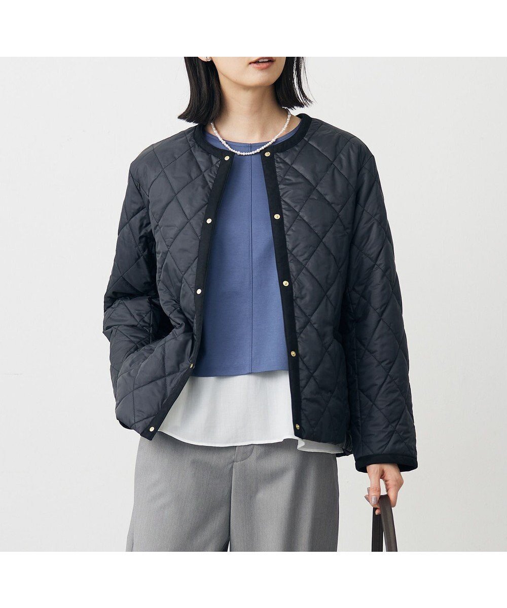 【ジェイ プレス/J.PRESS】の【WEB限定カラーあり】コンパクトタフタキルティング ブルゾン インテリア・キッズ・メンズ・レディースファッション・服の通販 founy(ファニー) 　ファッション　Fashion　レディースファッション　Fashion for Women　アウター　Coat / Outerwear Collection　コート・ロングコート・ピーコート　Long Coats, Peacoats & More　レディースジャケット・軽アウター　Jackets　ブルゾンジャケット・スポーティアウター　Blouson Jackets　キルティング　Quilted, Quilting　ショート　Short, Short Length　シンプル　Simple, Minimal　ジャケット　Jacket, Outerwear　タフタ　Taffeta, Structured Fabric　ドット　Polka Dot, Dot Pattern　ブルゾン　Blouson, Bomber Jacket　ロング　Long, Long-Length　冬　Winter / This Winter　A/W・秋冬　Autumn/Winter　エレガント 上品　Elegant　【WEB限定カラー】ネイビー系|ID: prp329100004636964 ipo3291000000035570194