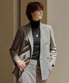 【ジェイ プレス/J.PRESS】のモナベールツイル チェック ダブル ジャケット ブラウンチェック系|ID: prp329100004636972 ipo3291000000034123118