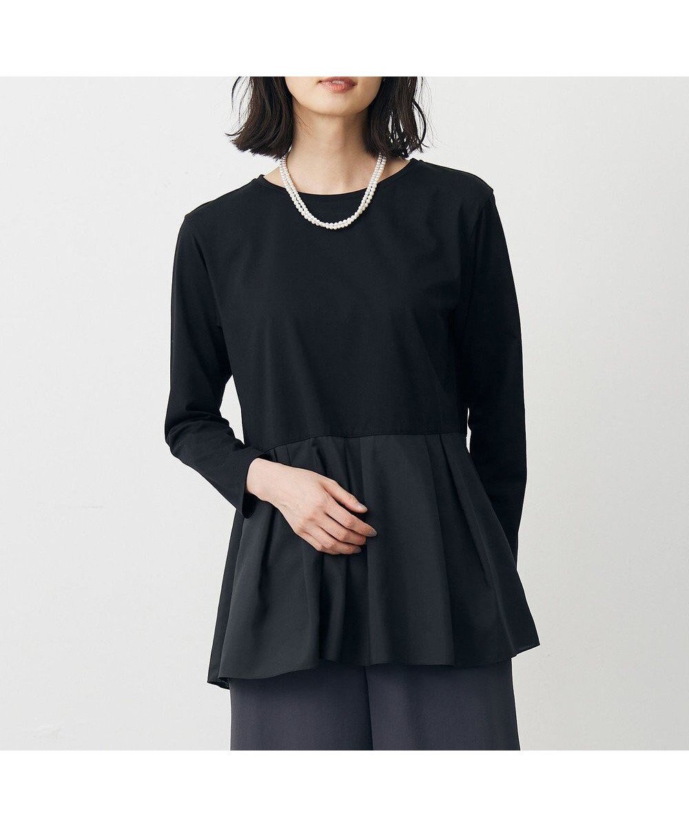 【ジェイ プレス/J.PRESS】の【WEB限定カラーあり】レイヤードジャージー フレア カットソー インテリア・キッズ・メンズ・レディースファッション・服の通販 founy(ファニー) ファッション Fashion レディースファッション Fashion for Women トップス・カットソー Cut & Sew Tops シャツ・ブラウス・オフィスカジュアル Elegant Blouses & Button-Ups ロングTシャツ・Tシャツ Longline T-Shirts & Tees カットソー・ベーシックTシャツ Cut-and-Sewn Tops / Stretch Tees & Basics カットソー Cut and Sewn Top ジャケット Jacket, Outerwear ストレッチ Stretch, Stretchy Fabric フレア Flare, Flared A/W・秋冬 Autumn/Winter S/S・春夏 SS, Spring/Summer, Warm Season 夏 Summer 【WEB限定カラー】ブラック系|ID: prp329100004636973 ipo3291000000036255703